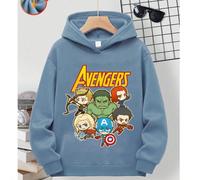 Sweat-shirts printemps et été pour garçons/filles, thème Avengers - Hulk, Thor, films, personnages de bandes dessinées, imprimé à motifs, sweat-shirt à épaules tombantes, sweat-shirt à capuche oversiz