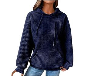 Sweat-Shirts Pull Col V Femme Longue Dentelle Zippé V Soiree Original Stitch Marin Ample À Col Rond Blouson Interieur Veste Polaire pour Veste Polaire Femme Grande Taille Bleu XL