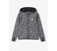 VERTBAUDET Sweat Sport zippé matière Technique Fille Motifs Fleurs Sport Anthracite 4A