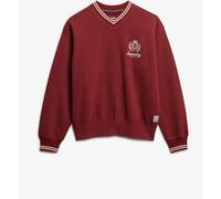 Superdry Red Country Club V-Neck Sweattop