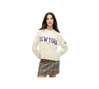 Superdry T-shirt manches longues Ath Essential Graphic Beige L Femme