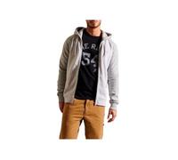 Sweat Superdry Homme Embroidered baseball zip Gris Coton XXL