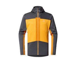 Sweat technique Haglöfs Roc Flash Mid Hood (magnetite/sunny Yellow) homme S