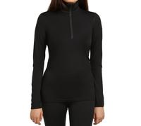 Sweat thermique femme Merino 200 Oasis Half-Zip Icebreaker - Black L