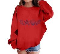 Sweat Top Sweatshirt Mixte Enfant Coton Manches Longues Col Rond athlétique Haut Uniforme Scolaire pour l'extérieur - Doux et léger T Shirt Manche mi Longue Enfant Fille