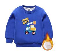 Sweat Top Sweatshirt Mixte Enfant Coton Manches Longues Col Rond Chemise de sous-vêtement Pullover Couleur Unie Basique Sport Casual Manteau Hauts Pulls pour Enfants