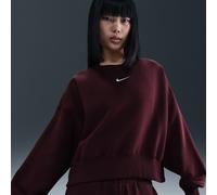 Sweat ultra-oversize à col ras-du-cou Nike Phoenix Fleece pour femme Burgundy Crush/Sail XL (FR 50-52)