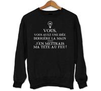 Sweat Unisexe - Kaamelott - Citation Perceval - 50% Coton - Manches Longues - Col Classique S