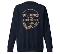Sweat unisexe pour adulte « Fishing is My Retirement Plan », Bleu marine vif, M