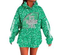 Sweat Vert a Capuche Femme Blouses Vert Nu Haut Licorne Ecru Basique Voile Tailles Brodé Doublé Étoile Bleue Western Tartan Sexy Multipoches Bénitier Style