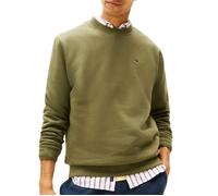 Tommy Jeans TJM Reg S Flag Crew Ext Dm0Dm20741 Pull à Capuche, Green (Dark Greenery), S Homme