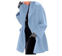 Sweat Veste Femme - Manteau d'hiver en Laine pour Femme Trench Jacket Ladies Warm Slim Long Overcoat Outwear Manteau Velours Vert