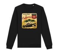 Sweat vintage - LA FRENCH TOUCH - Welcome to california - Homme - Coton 100% bio - Noir XXL