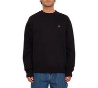 Volcom - Sweat à col rond - Single Stone Crew Black pour Homme en Coton - Taille S - Noir Noir S