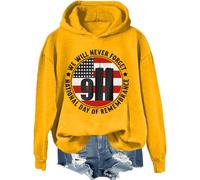 Sweat We Will Never Forget 9/11, Never Forget 9/11 Shirt, National Day of Remembrance Shirts Women Man, Jaune-1., S