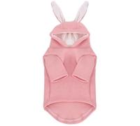 Sweat XS à Capuche Oreilles avec Lapin Rose pour Chiot et Chat | Automne Extérieur, Tissu Doux Fait Main, Style Mignon Chic, Garde L’animal au Chaud