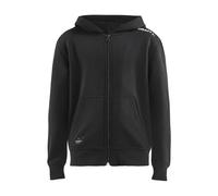 Sweat zippé à capuche enfant Craft community Noir 6/8 ans