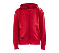 Sweat zippé à capuche enfant Craft community Rouge 6/8 ans