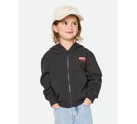 Sweat Zippé À Capuche Fille Road Trip Noir Délavé 1/2A