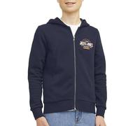 Sweat Zippe À Capuche Garçon Jjelogo Marine 8A