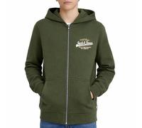 Sweat Zippe À Capuche Garçon Jjelogo Vert 8A