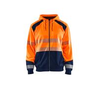 Sweat zippé à capuche haute-visibilité 3546 Orange fluo/Marine Blaklader - 354625285389 4XL