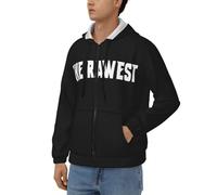 Sweat Zippé À Capuche Homme Le Plus Brut Classique Confortable Haut À Veste Manches Longues avec Poignets Côtelés Idéal Week-End Style Classique du Royaume-Uni Sweats De Travail