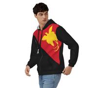 Sweat Zippé À Capuche Sweats De Travail pour Hommes Papouasie Drapeau National Vêtements Hommes Durables Tenue De Travail Confortable Sweats Zippés Homme Style Classique du Royaume-Uni