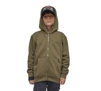 Sweat zippé à col rond et capuche von dutch slimane kaki/noir 8A