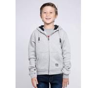 Sweat Zippé Capuche Wamin Garçon Gris Clair 10A