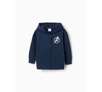 Sweat Zippé En Coton Avec Capuche Et Imprimés Avengers Bleu Foncé 11/12A