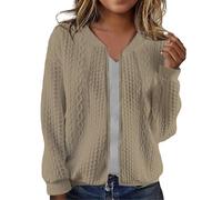 Sweat Zippé Femme Manche Longue, Veste Courte Femme Jacquard Décontracté Couleur Unie Coupe Ample Chic Et Élégants Pull Confortable Doux Passe-Partout Streetwear Manteau pour Automne Hiver