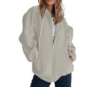 Sweat Zippé Femme Manches Longues Décontracté Veste Chaude À Capuche Sport Pulls, Gilets Et Sweats Mi Saison Gilet Hoodie Vetement Vestes De Legere Printemps Zippée Bombers Femmes Sweet,2-Kaki1,M