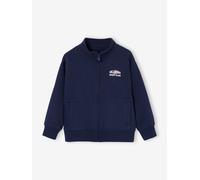 Sweat zippé garçon col camionneur marine 12A
