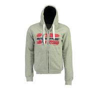 Sweat zippé - Geographical Norway - Gayto - Gris - Capuche - Poches - Fermeture intégrale M