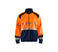 Sweat zippé haute-visibilité Blåkläder 3558 Orange fluo/Marine Blaklader - 355825285389 XXL