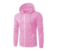Sweat Zippé Homme à Capuche Hoodie DéContracté LéGer Manches Longues Sportswear Sweat Couleur Unie VêTements Casual Fermeture ÉClair Sweaters Automne Hiver Chaud Cardigan Jacket avec Poche
