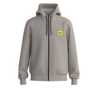SWEAT ZIPPÉ HUGO DAPLE212 EN MOLLETON DE COTON AVEC PATCH LOGO BEIGE XL