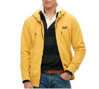 Sweat Zippé Jaune Homme Superdry Essential Washed Ziphood S