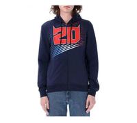 Sweat Zippé Officielle Fabio Quartararo 20 Bleu pour Homme XXL