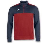 SWEATER 1/2 ZIPPER GAGNANT ROUGE-NOIR M