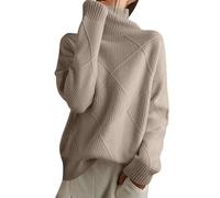 Sweater Femme Automne-Hiver épais et Loose, Parfait pour Porter en extérieur avec Une Base, Confortable et Chaud, Style décontracté, idéal pour Un Usage Quotidien. n131