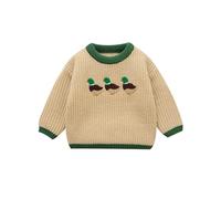 Sweater Garçons Décontracté Sweat Enfant Garçon Col Rond Pull Demi Saison Automne Imprimé Leger en tricot doux et léger Sweat-Shirt Slim Fit Respirant pour Les Activités de Plein Air Randonnée