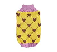 Sweaters for Small Dogs, Knit Dog Sweater with Turtleneck Pullover, Winter Dog Coat with Heart Design, Cozy Sweater for Small Dogs and Cats, Warm Dog Clothes for Cold Weather