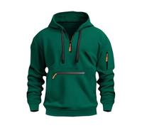 Sweathommecapuche Molleton Hoodies Sherpa Zippe Capuche D'interieur Sport Pull Homme Habillé T Shirt de Compression Homme Legere Moumoute Sweatzippehomme Zippé Vert foncé S