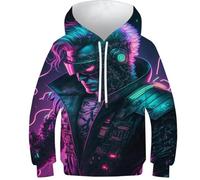 Sweats à capuche 3D pour garçons, motif éléphant animal 1, pull décontracté à capuche à manches longues, vêtements d'hiver avec poche, Future Warrior, 8-10 Years