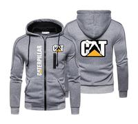 Sweats à capuche à fermeture éclair Ca.ter-pillar, vestes légères à fermeture, hauts sweatshirts confortables pour un style décontracté(L)