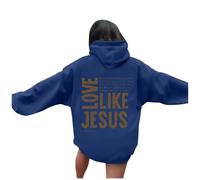 Sweats à capuche chrétiens Love Like Jesus pour femme - Décontracté - Tendance - Pull à capuche pour adolescents - Graphique avec capuche - Pull à capuche pour femme - Pull à capuche dieu religieux