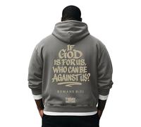 Sweats à capuche chrétiens pour hommes | If God Is For Us Who Can Be Against Us, sweats à capuche décontractés vintage à manches longues, pour les voyages, gris, 4XL