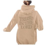 Sweats à capuche Christian Trust In The Lord pour femme - Confortable - À capuche - Jésus Country - Pull à capuche - Coupe ample - Graphique - Manches longues - Tendance - Uni - Religious Faith